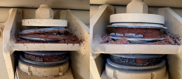 Two examples of shock bushings that would render a truck NMC.